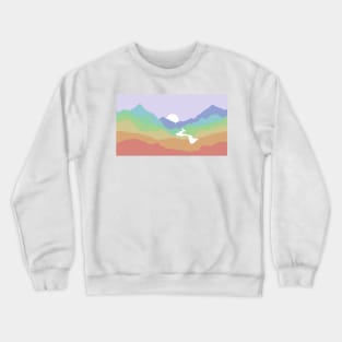 LGBT+ Pride Flag Nature Landscape Crewneck Sweatshirt